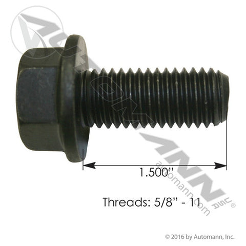 Automann MFB580112C Flange Bolt 5/8in X 1-1/2in GR8