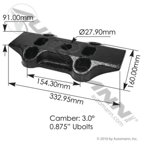 Automann MFL4666 Axle Seat Freightliner