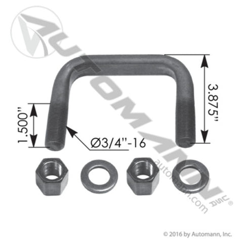 Automann MFL76 U Bolt Adjusting Block Freightliner