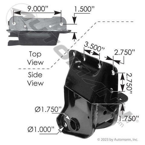 Automann MH706 Front Hanger LH Flange Mount Hutch