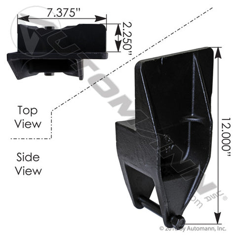 Automann MH814 Rear Hanger RH Flnge Mount Hutch
