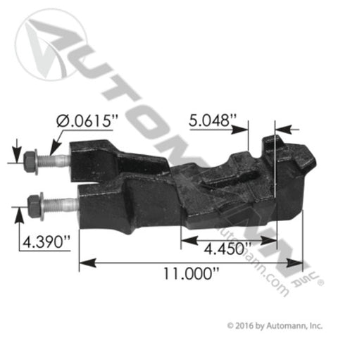 Automann MHS2008 Axle Seat Rear 12 Deg Hendrickson