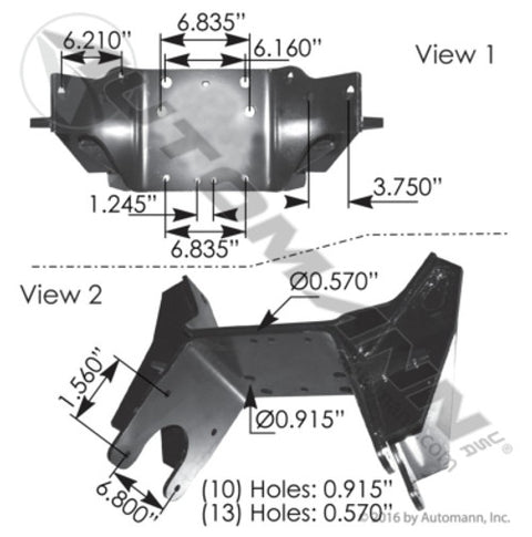 Automann MHS46430 Saddle Assembly Hendrickson HN