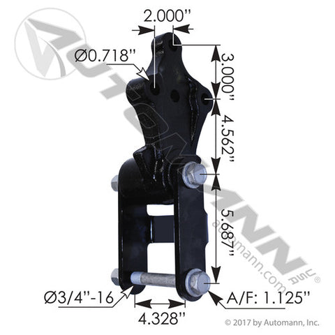Automann MHS50743 Shackle Kit LH Hendrickson