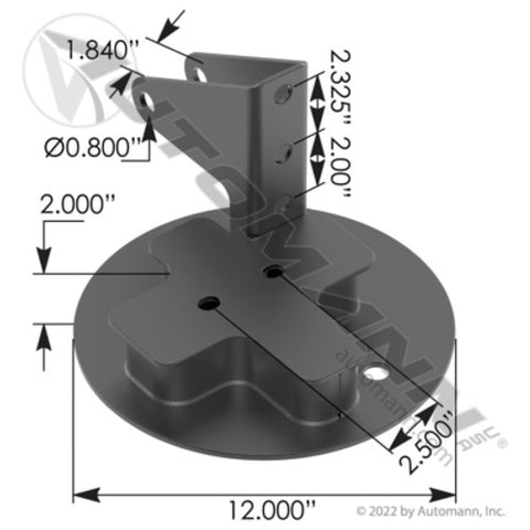 Automann MHT1000 Mounting Plate LH Hendrickson