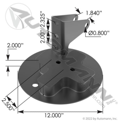 Automann MHT1002 Mounting Plate RH Hendrickson