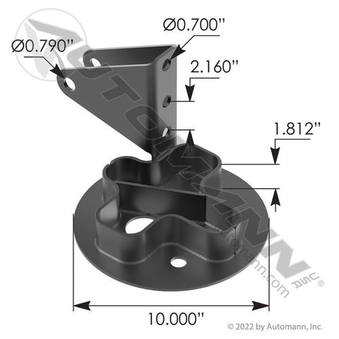 Automann MHT1012 Air Bag Top Plate LH Hendrickson