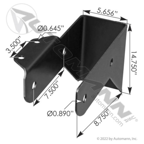 Automann MHT291 Bushing Saddle LH Hendrickson Aux