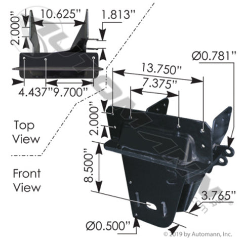 Automann MHT735 Frame Bracket LH Hendrickson/Turner