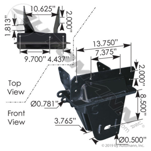 Automann MHT737 Frame Bracket RH Hendrickson/Turner