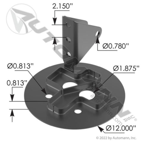 Automann MHT793 Mounting Plate RH Hendrickson/Turner