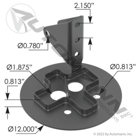 Automann MHT795 Mounting Plate LH Hendrickson/Turner