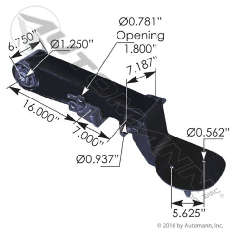 Automann MHT878 Beam Assembly Curbside Hendrickson