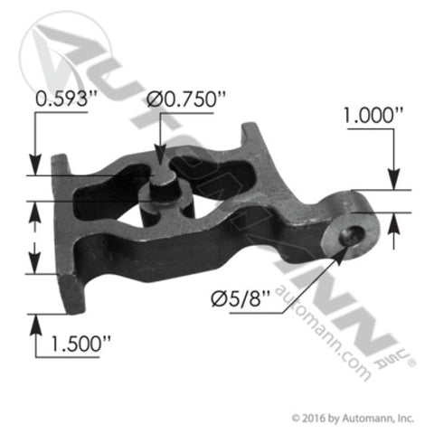 Automann MIH5538 Lower Shock Bracket LH IHC