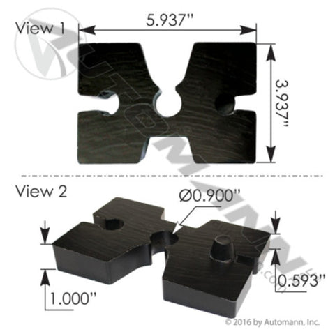 Automann MK161540 Spacer Block w/Dowel Kenworth