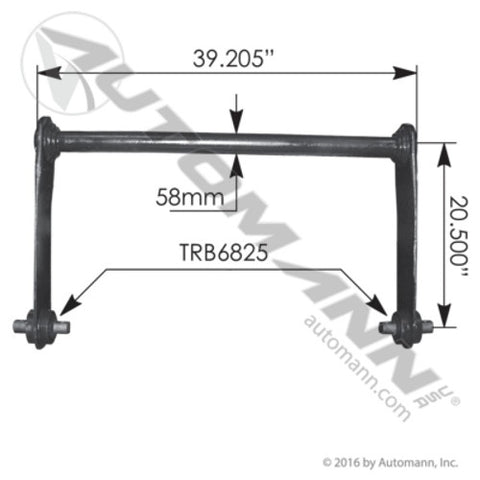 Automann MK16952 Sway Bar 54in Axle Spacing Kenworth