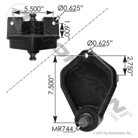 Automann MK16968A Hanger Aluminum MR744 Kenworth
