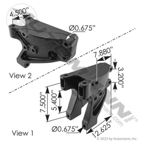 Automann MPB75161 C Spring Hanger LH Peterbilt/Kenworth