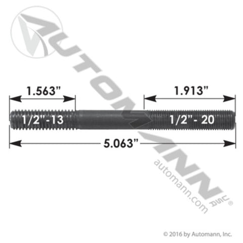 Automann MPB75173 Air Spring Stud Peterbilt