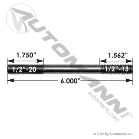 Automann MPB75177 Air Spring Stud Peterbilt