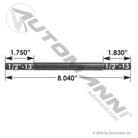 Automann MPB7546 Air Spring Stud Peterbilt