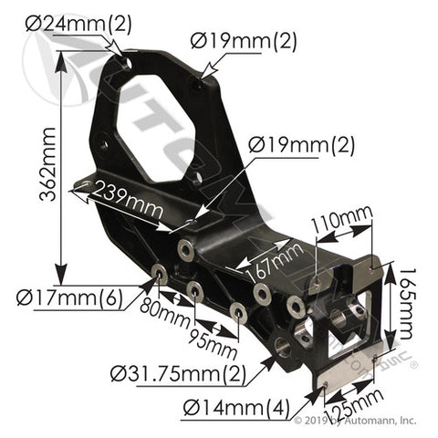 Automann MPB7551L Hanger Front of Front LH Peterbilt
