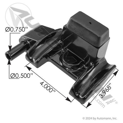Automann MPB75531R Top Ubolt Plate w-Shock Mount RH Peterbi