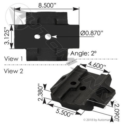 Automann MPB75600 Axle Seat Peterbilt/Kenworth