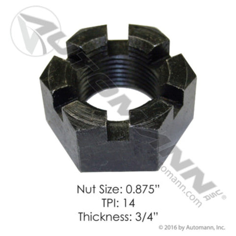 Automann SN106 Slotted Nut 7/8in-14 TPI