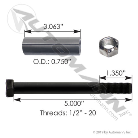 Automann SRL111 Roller Assembly Peterbilt