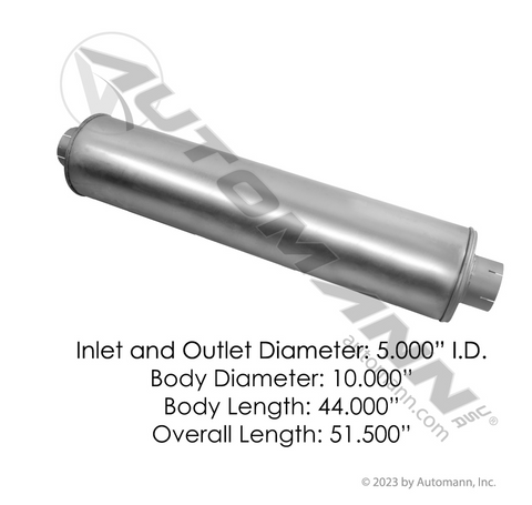 Automann 562.U6510P Stack Muffler-10in Body 5in Premium