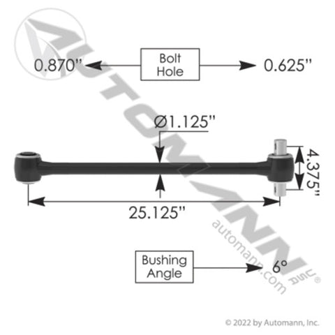 Automann TMR413 Torque Rod Confined 25.125in Ken-Pete