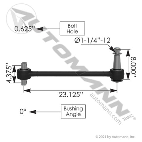 Automann TMR674 Torque Rod 23.125in Autocar/Peterbilt
