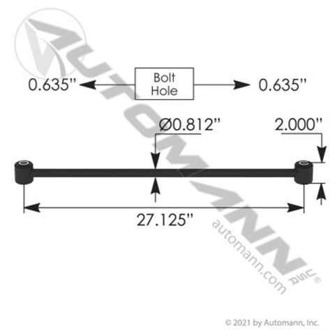 Automann TMR7529 Torque Arm Cabin 27.200 Tube Peterbilt