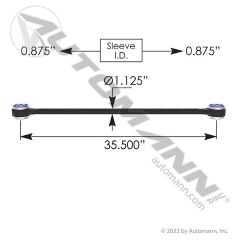 Automann TMR826 Torque Rod 35.500in Sealed Fruehauf