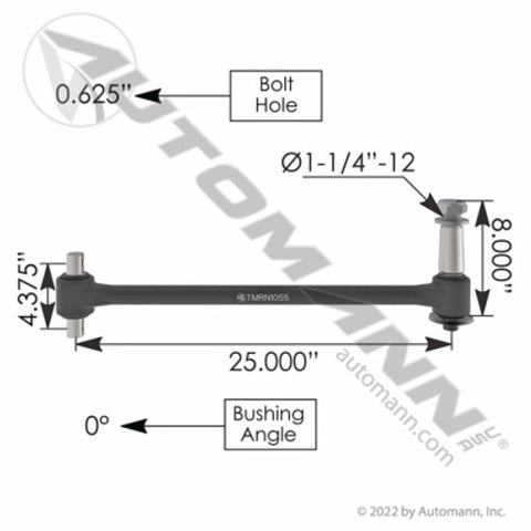 Automann TMRN1055 Narrow Rod 25.000in Hendrickson
