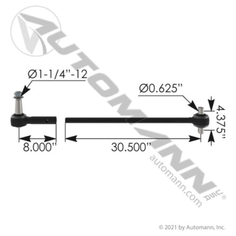 Automann TMRS050 Sealed Torque Rod Kit Aut. 2 Pcs