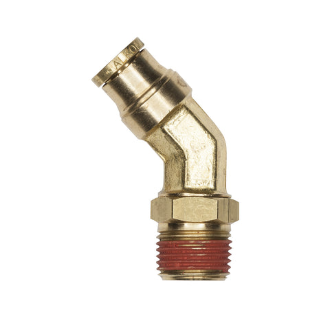 Haldex APB54S6X8 Brass Male 45° Elbow Swl 3/8t 1/2p