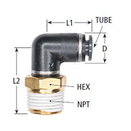 Haldex APC69S2X2 Composite Male 90° Elbow Swl 1/8t 1/8p