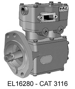 Haldex EL16280 El1600 Caterpillar Compressor