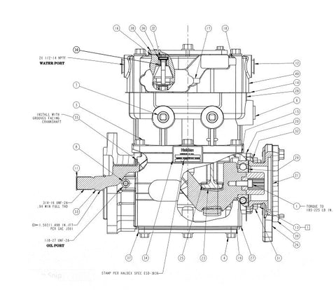 Haldex EL16280X El1600 3-Hole Flange, Remanufactured