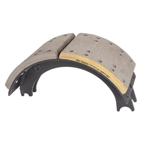 Haldex GG4311ER Relined Shoe For 16-1/2" Eaton Single Anchor Pin Tractor And Trailer (Low Mount) New Style, Remanufactured