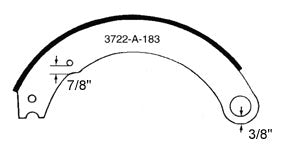 Haldex GP4515TR Relined Shoe For 16-1/2" Meritor "P", Remanufactured