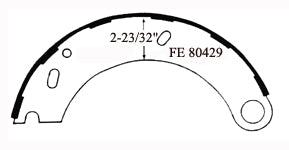 Haldex GR1308426R Relined Shoe For 15" Wagner Front Axle, Remanufactured