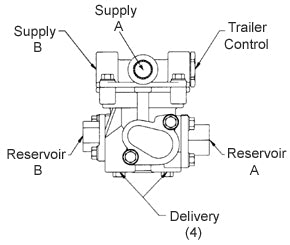 Haldex KN26000X Trailer Valve, Remanufactured