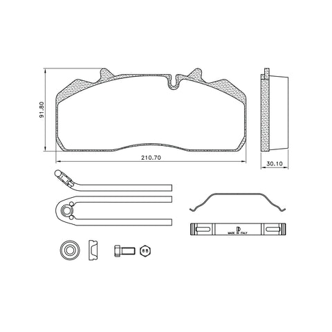 Haldex MPBD1438HD Midland Disc Brake Pad Repair Kit