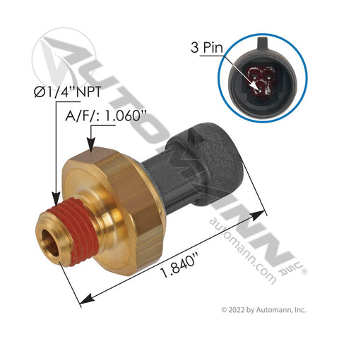 Boost Pressure Sensor Automann 20706228