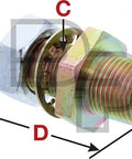 Dayton Parts 12-40504 Bulkhead Coupling Air Fitting