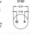 Dayton Parts 352-5410 Air Spring - Rolling Lobe