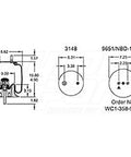 Dayton Parts 352-5423 Air Spring - Rolling Lobe